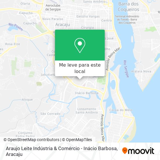 Araujo Leite Indústria & Comércio - Inácio Barbosa mapa