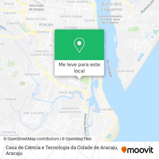 Casa de Ciência e Tecnologia da Cidade de Aracaju mapa