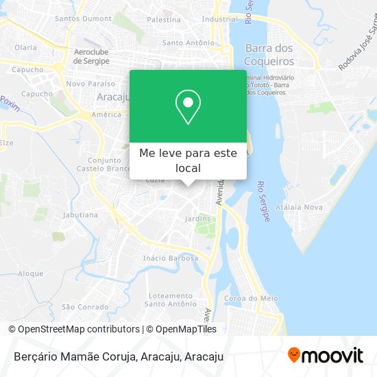 Berçário Mamãe Coruja, Aracaju mapa