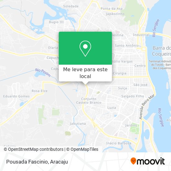 Pousada Fascinio mapa