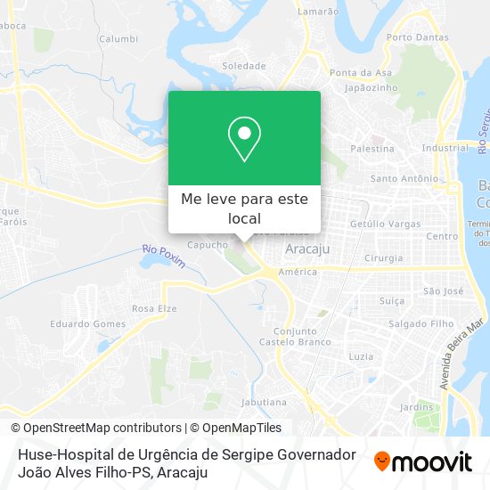 Huse-Hospital de Urgência de Sergipe Governador João Alves Filho-PS mapa