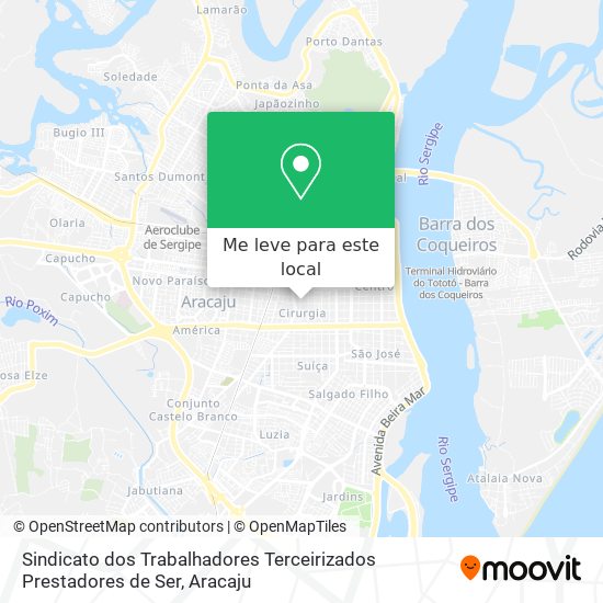 Sindicato dos Trabalhadores Terceirizados Prestadores de Ser mapa