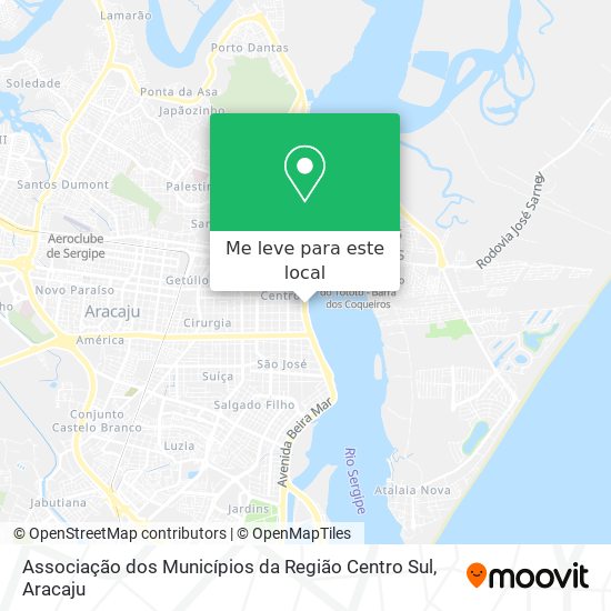 Associação dos Municípios da Região Centro Sul mapa