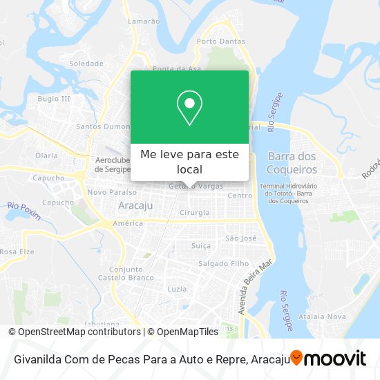 Givanilda Com de Pecas Para a Auto e Repre mapa