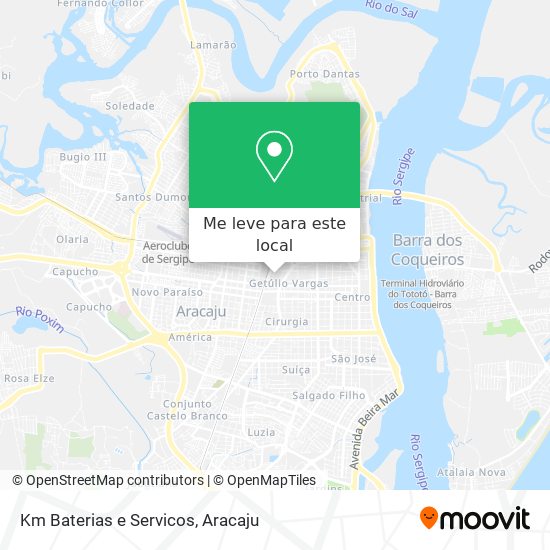 Km Baterias e Servicos mapa