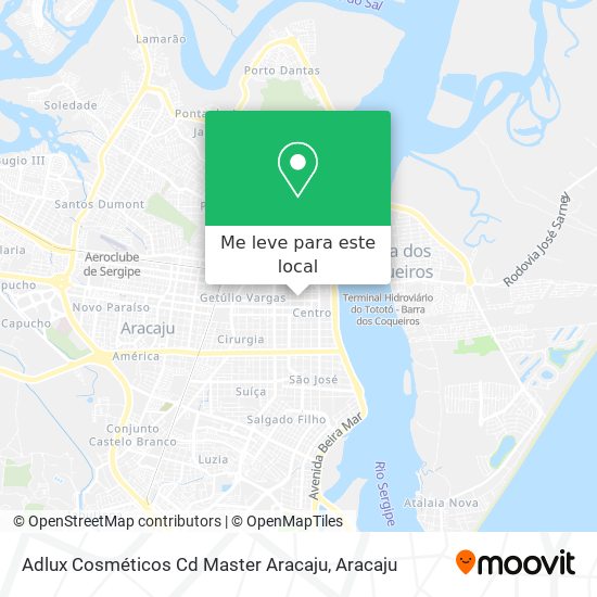 Adlux Cosméticos Cd Master Aracaju mapa