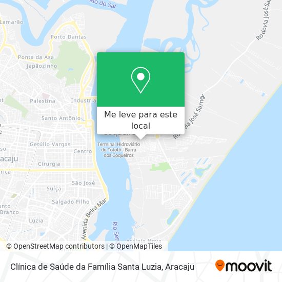 Clínica de Saúde da Família Santa Luzia mapa
