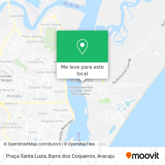 Praça Santa Luzia, Barra dos Coqueiros mapa