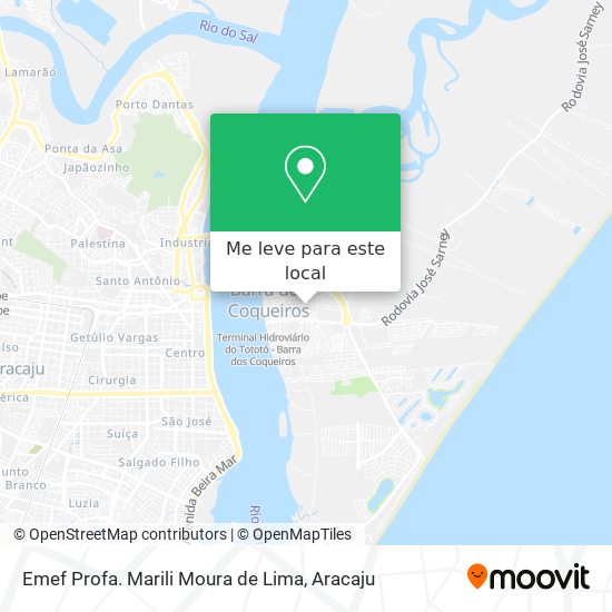 Emef Profa. Marili Moura de Lima mapa