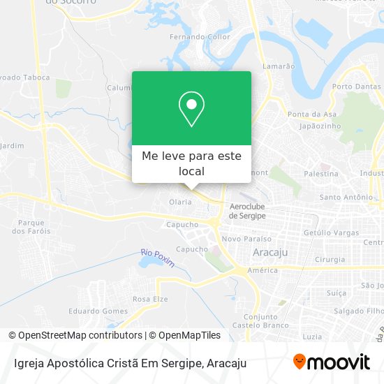 Igreja Apostólica Cristã Em Sergipe mapa