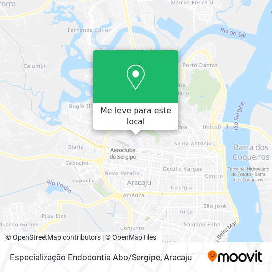 Especialização Endodontia Abo / Sergipe mapa