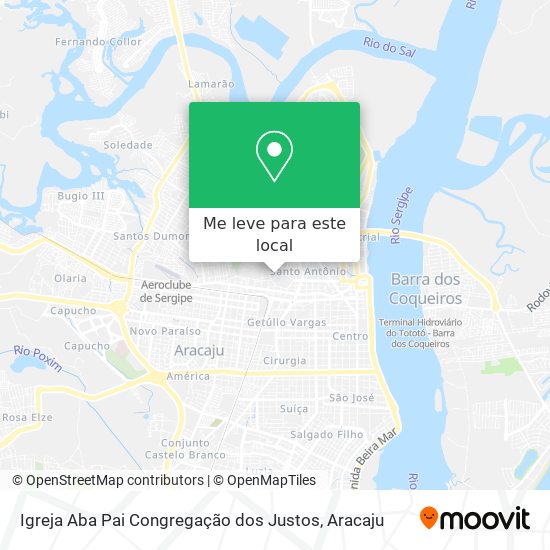 Igreja Aba Pai Congregação dos Justos mapa