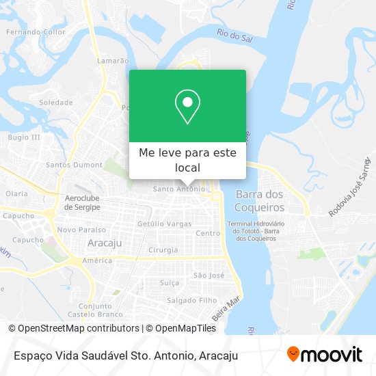 Espaço Vida Saudável Sto. Antonio mapa