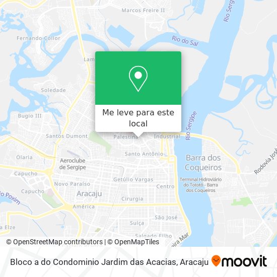 Bloco a do Condominio Jardim das Acacias mapa