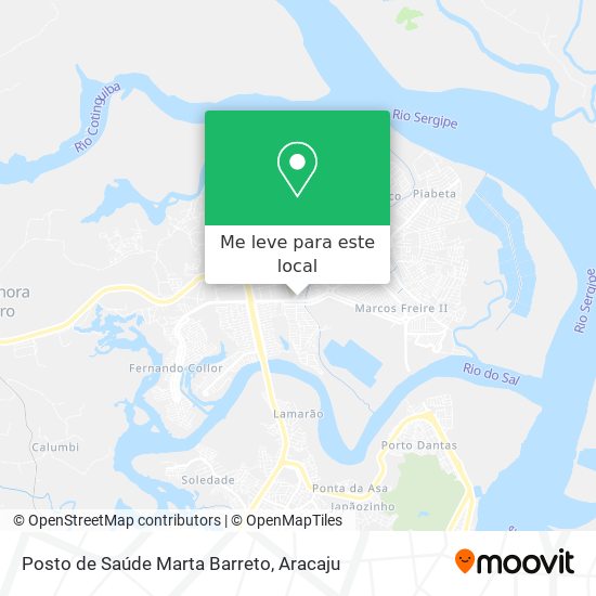 Posto de Saúde Marta Barreto mapa