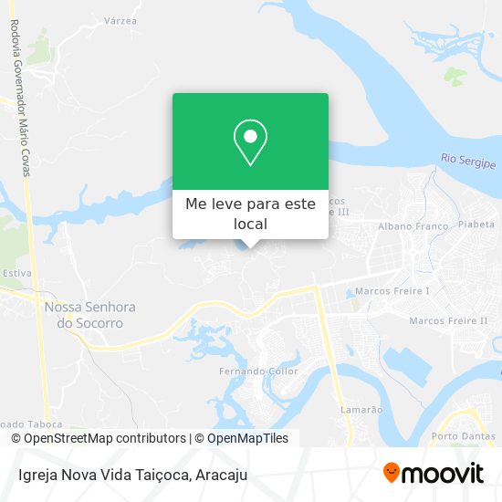 Igreja Nova Vida Taiçoca mapa