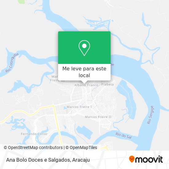 Ana Bolo Doces e Salgados mapa