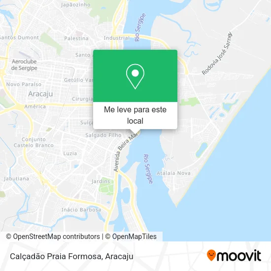 Calçadão Praia Formosa mapa