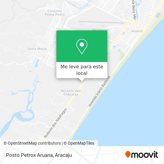 Posto Petrox Aruana mapa