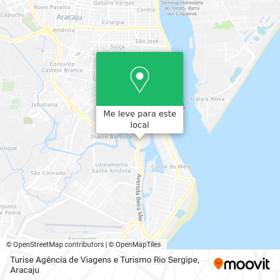 Turise Agência de Viagens e Turismo Rio Sergipe mapa