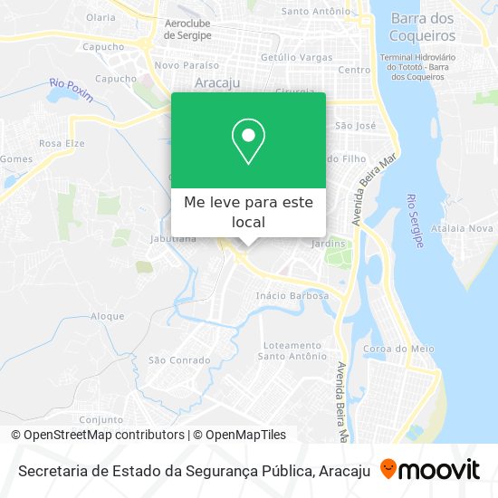 Secretaria de Estado da Segurança Pública mapa