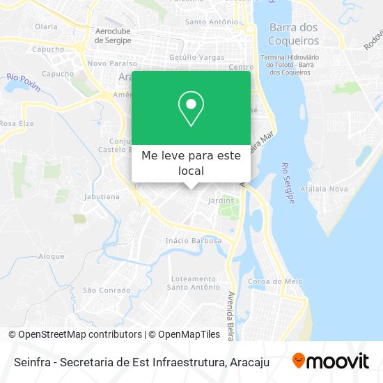 Seinfra - Secretaria de Est Infraestrutura mapa