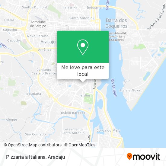 Pizzaria a Italiana mapa