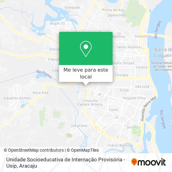 Unidade Socioeducativa de Internação Provisória - Usip mapa