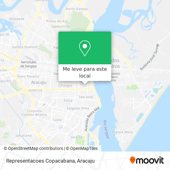 Representacoes Copacabana mapa