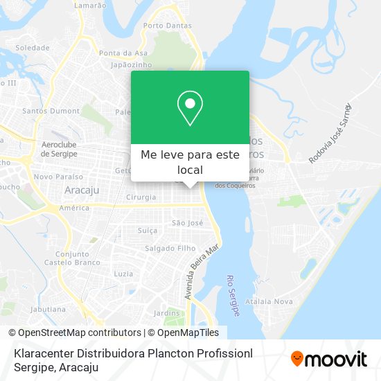 Klaracenter Distribuidora Plancton Profissionl Sergipe mapa