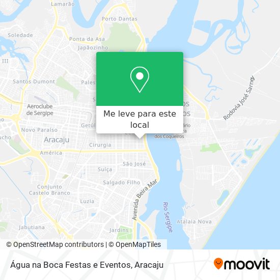 Água na Boca Festas e Eventos mapa