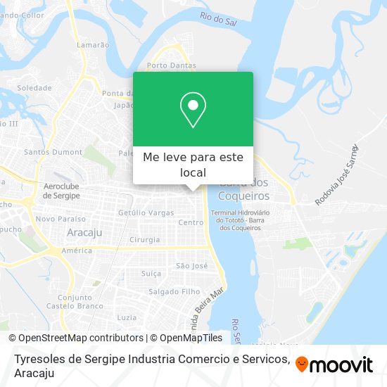 Tyresoles de Sergipe Industria Comercio e Servicos mapa