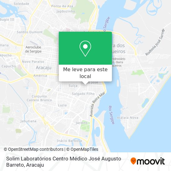 Solim Laboratórios Centro Médico José Augusto Barreto mapa