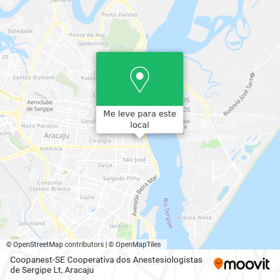 Coopanest-SE Cooperativa dos Anestesiologistas de Sergipe Lt mapa