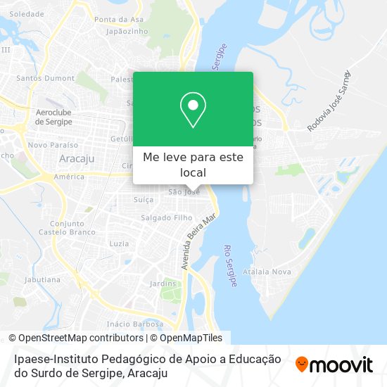 Ipaese-Instituto Pedagógico de Apoio a Educação do Surdo de Sergipe mapa