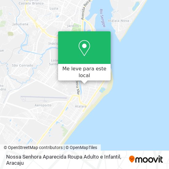 Nossa Senhora Aparecida Roupa Adulto e Infantil mapa