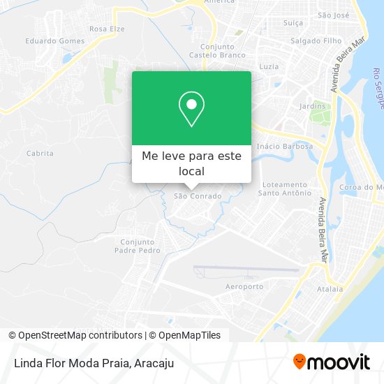 Linda Flor Moda Praia mapa