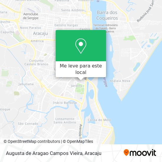 Augusta de Aragao Campos Vieira mapa