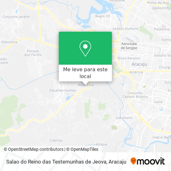 Salao do Reino das Testemunhas de Jeova mapa