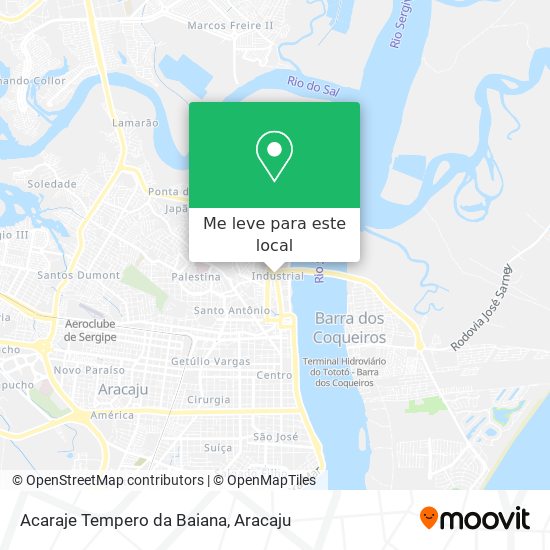 Acaraje Tempero da Baiana mapa