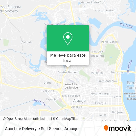 Acai Life Delivery e Self Service mapa