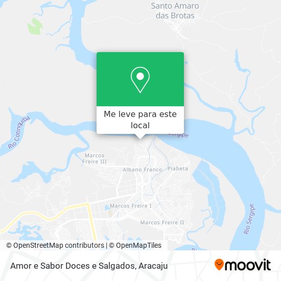 Amor e Sabor Doces e Salgados mapa