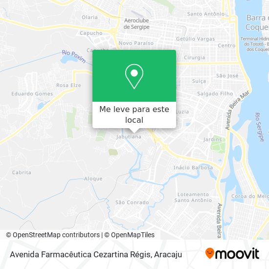 Avenida Farmacêutica Cezartina Régis mapa