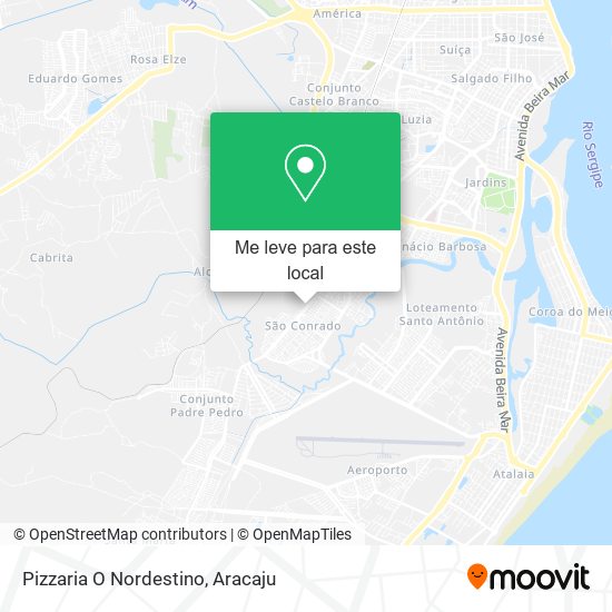 Pizzaria O Nordestino mapa