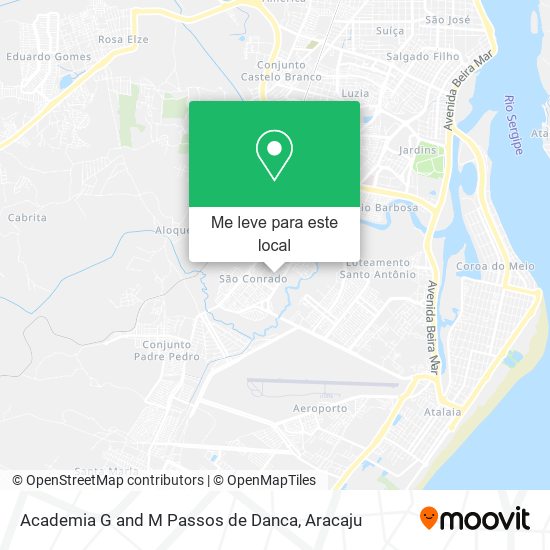 Academia G and M Passos de Danca mapa