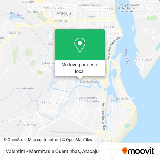 Valentim - Marmitas e Quentinhas mapa