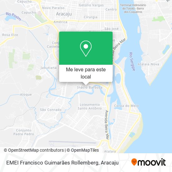 EMEI Francisco Guimarães Rollemberg mapa