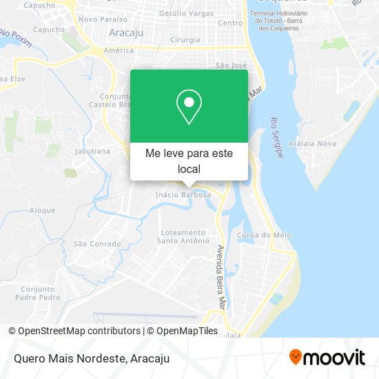 Quero Mais Nordeste mapa