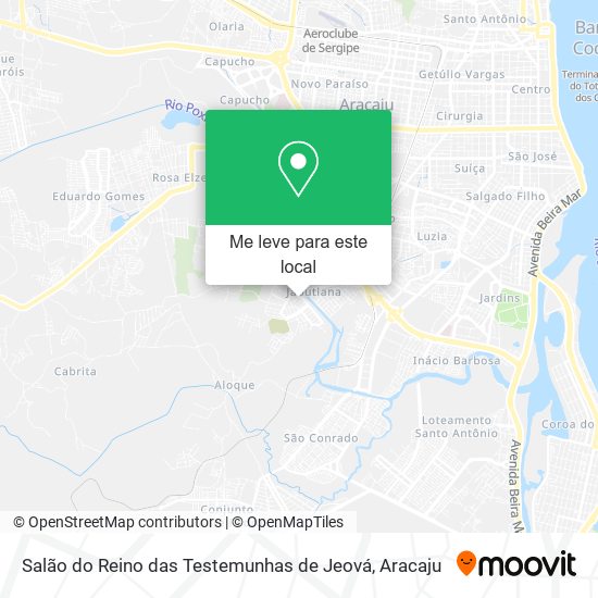 Salão do Reino das Testemunhas de Jeová mapa