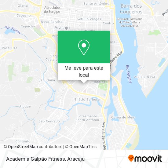 Academia Galpão Fitness mapa
